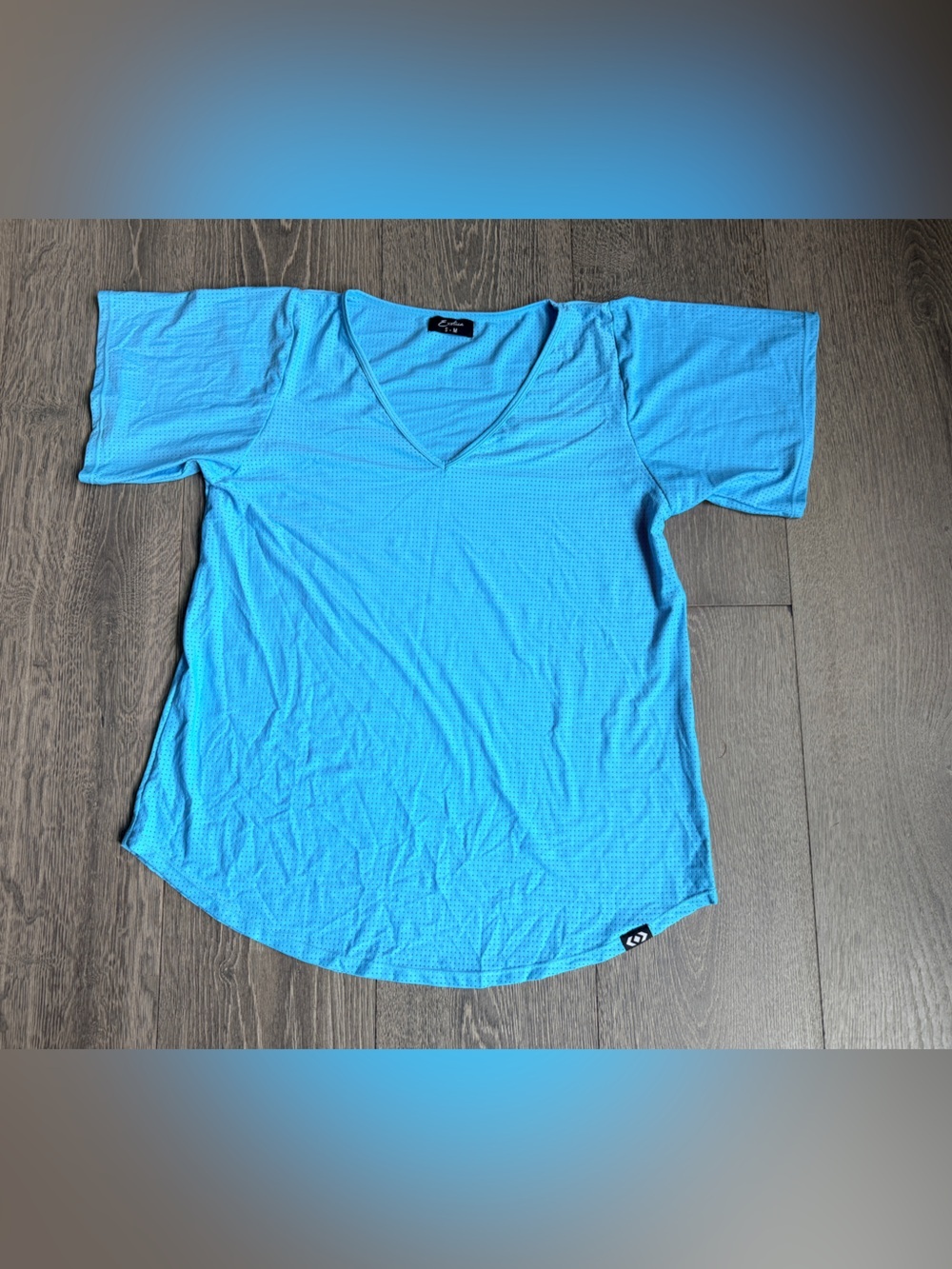 Exotica ExoticAthletica Bright Blue Basketball Bball Mesh V-Neck Boyfriend Tee
